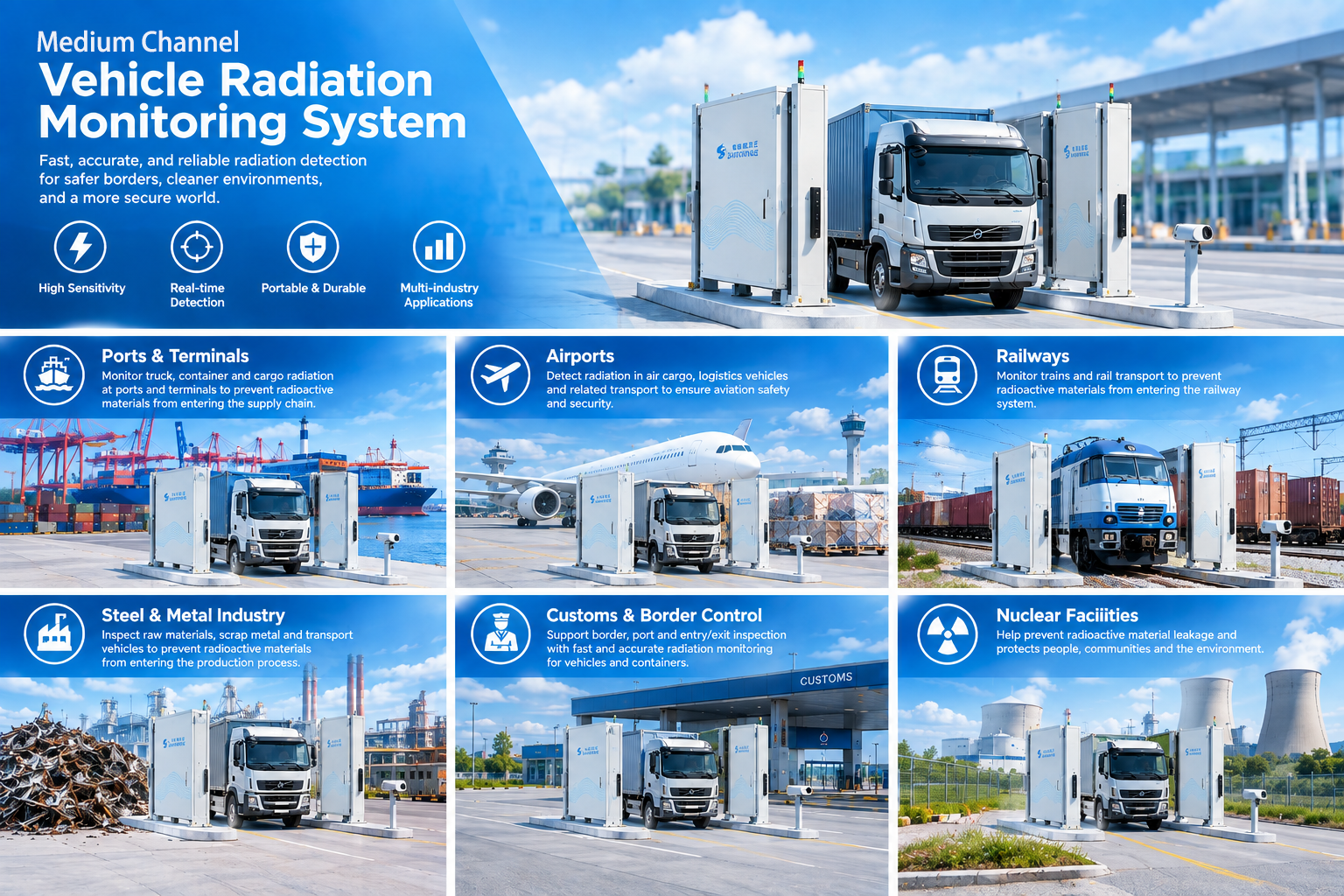 CM5007S Medium Portal-type Vehicle Radiation Monitoring System - 2