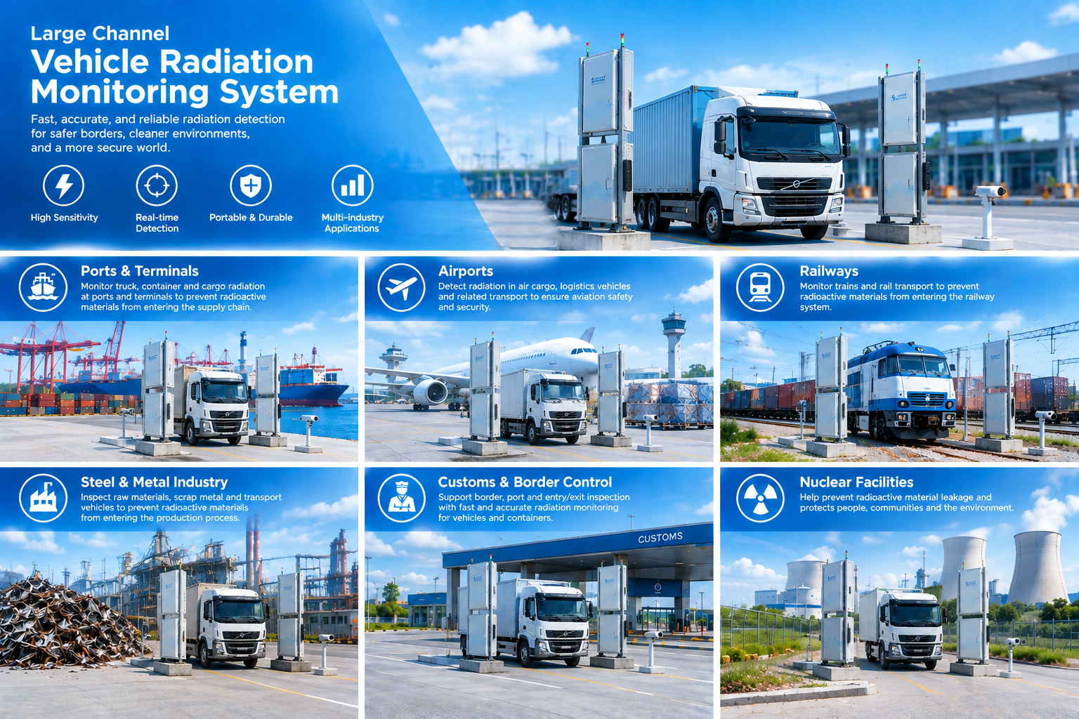 CM5007B Large Portal-type Vehicle Radiation Monitoring System - 2
